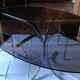 Vintage smoked glass Space Age dining table