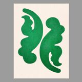 Painting on paper - contemporary abstract painting - signed Eawy