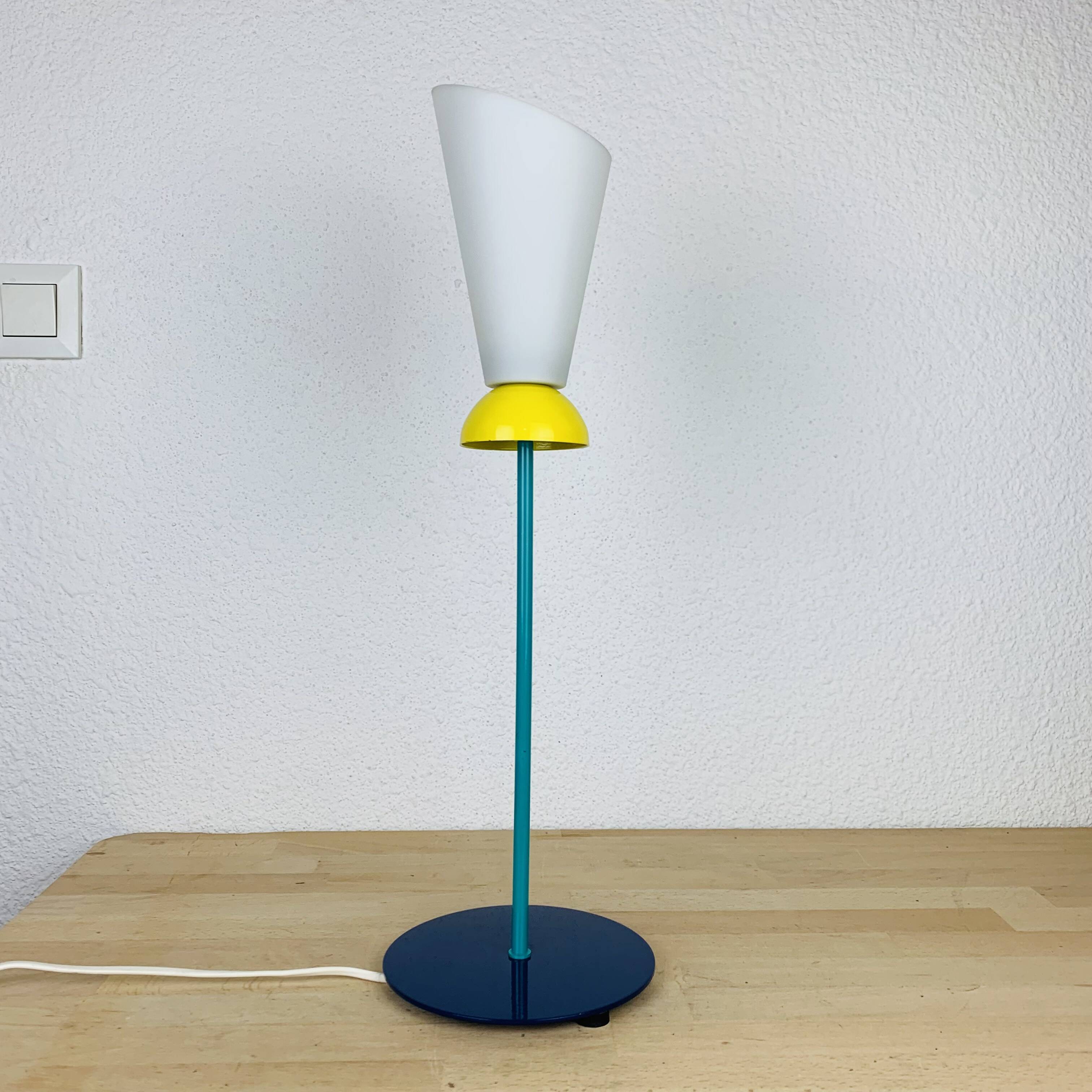 Memphis style primary color lamp, 80s