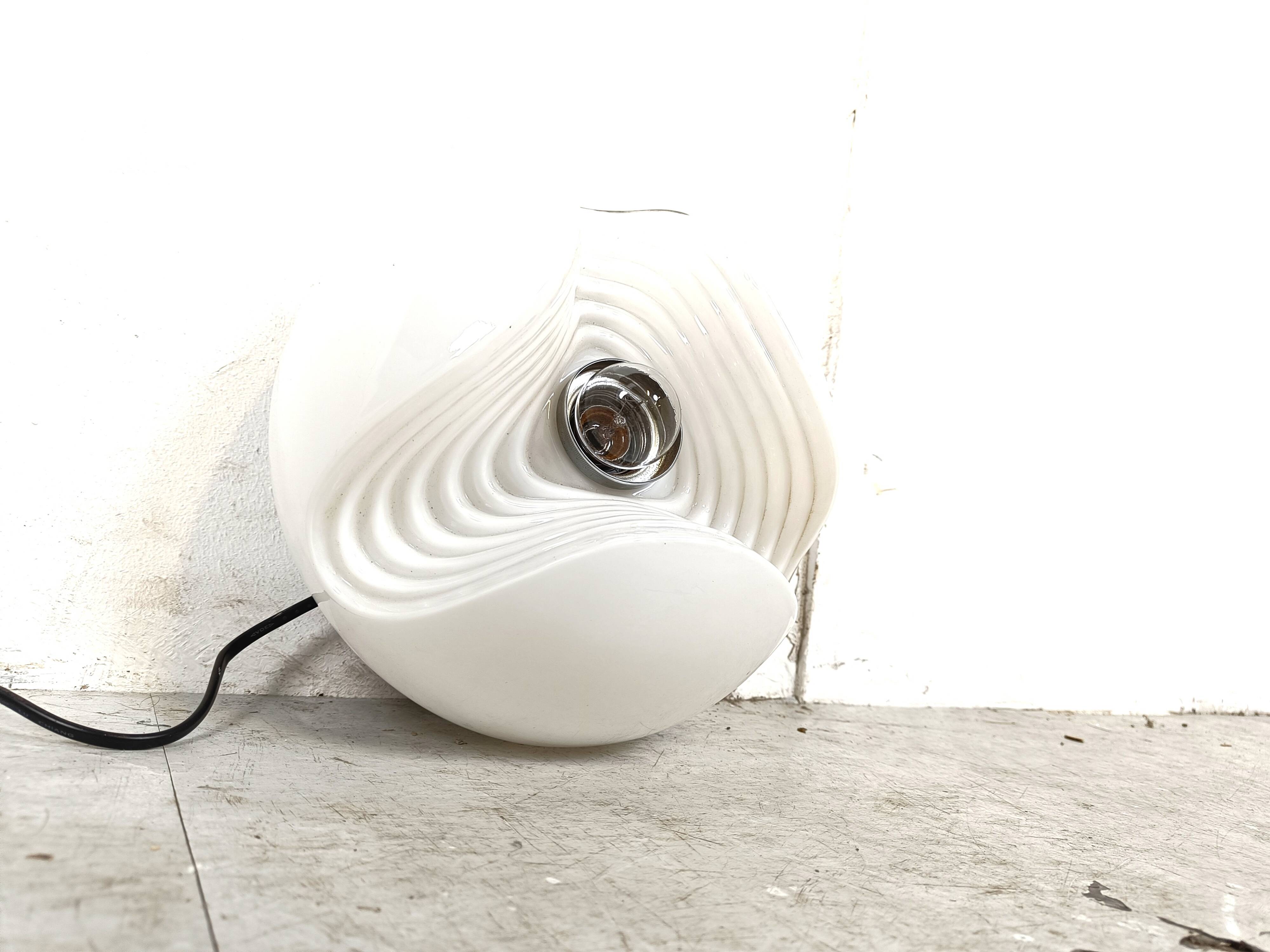 Glass wall light by Peil and Putzler, 1980s