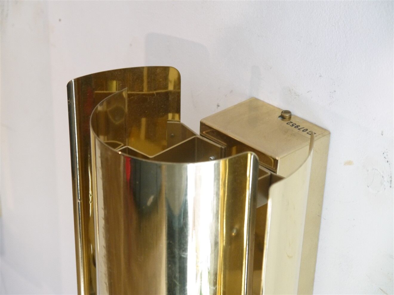 Pair of Scandinavian brass wall lamps from Falkenberg 1970
