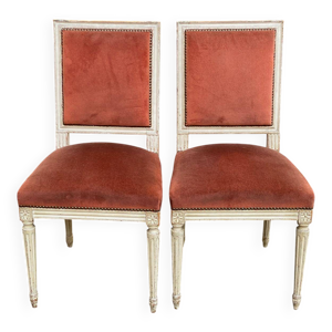 2 chaises louis xvi bois
