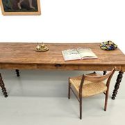 Table de ferme de 4 mètres en pin massif, vers 1900