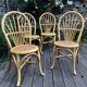 Set of 4 rattan chairs and cannage