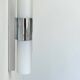Pair of vintage wall lights, chrome and opaline, France 1970