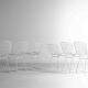 Ensemble de 7 chaises en fil de fer laqué blanc par Harry Bertoia pour Knoll, années 1970