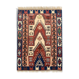 Wool antique kilim, tribal motif wool area rug- 212x290cm
