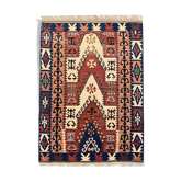 Wool antique kilim, tribal motif wool area rug- 212x290cm
