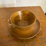 Série De 6 Anciennes Tasses Poterie Des Grottes Céramique Beige Vintag