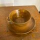 Set of 6 Antique Cave Pottery Cups, Beige Vintage Ceramic