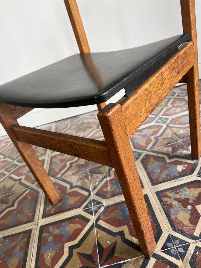 'Abstracta' set of 6 dining chairs – Jos De Mey for Van den Berghe – Pauvers