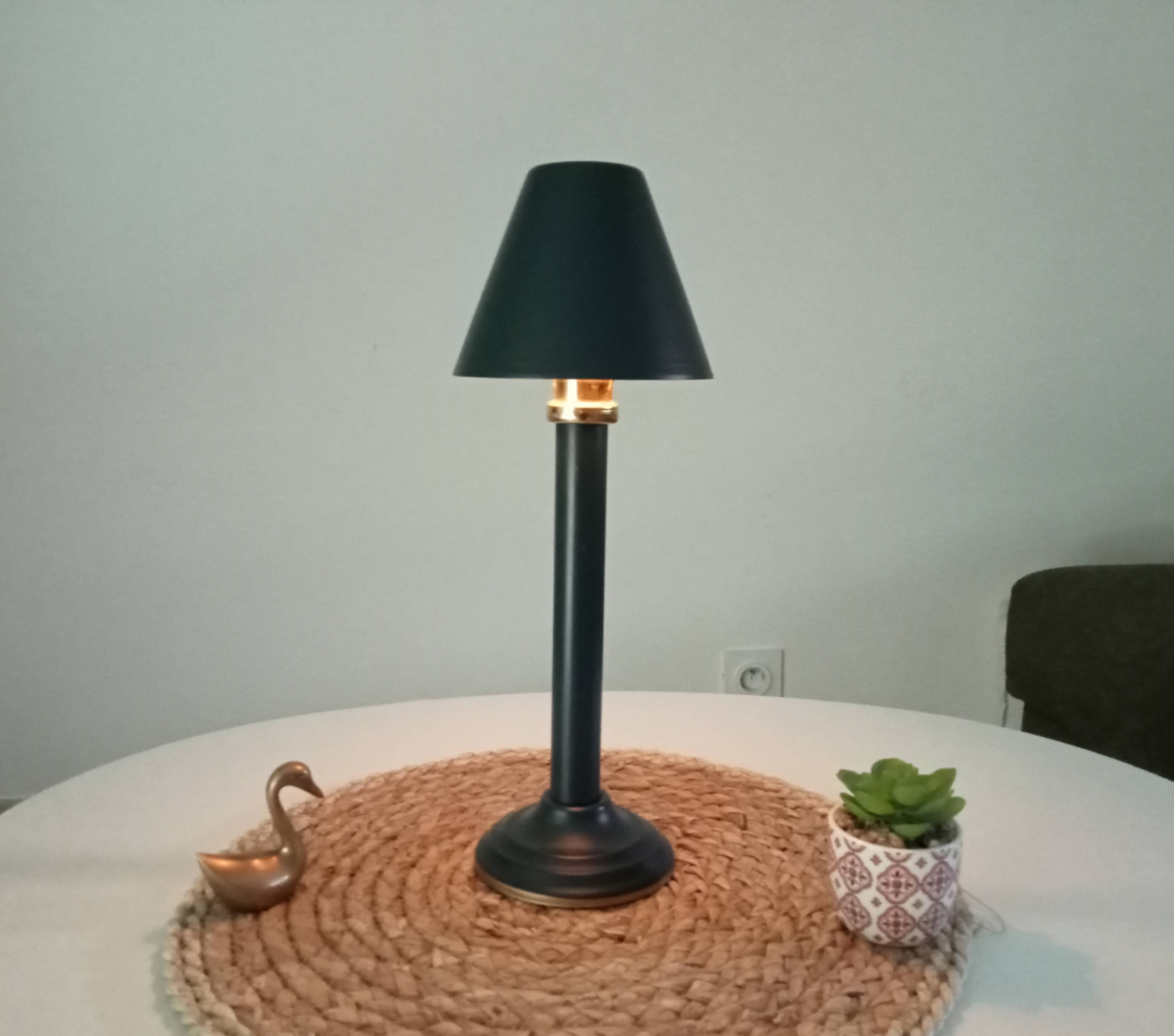 Vintage candle holder lamp from the 70s/80s