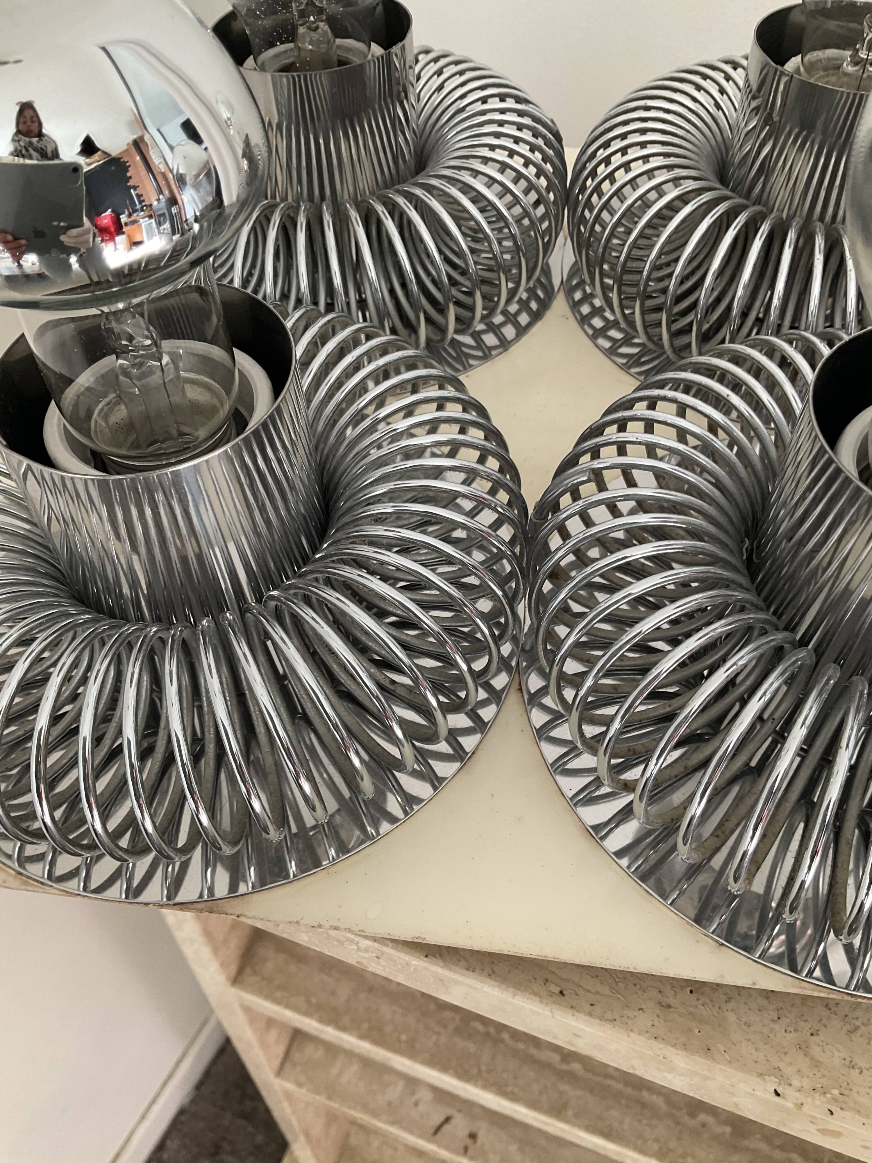 Wall lamp Spring Andréa Lazzari 60s