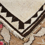 Tapis de coureur turc beige brun large