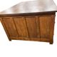 Bureau vintage XL profond en bois / bureau double face