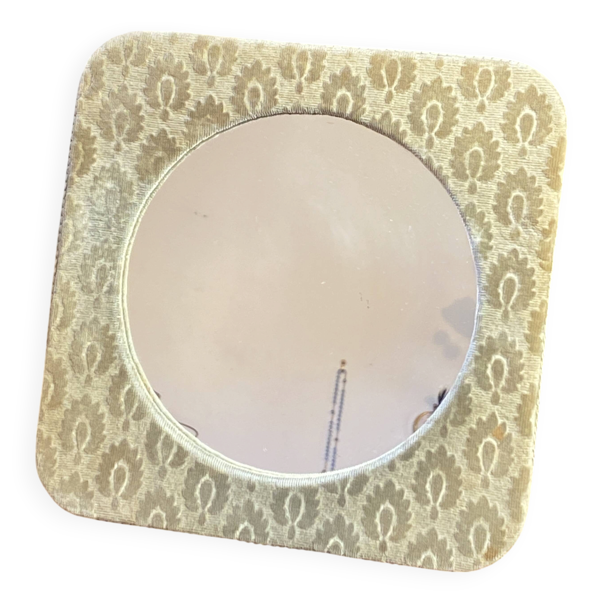 Velvet tabletop mirror