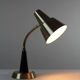 Table / Desk Lamp Model 600/5 by Gemi — Swedish Modernism in Black & Brass, 1960s