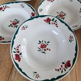 Set of 7 vintage flowered plates