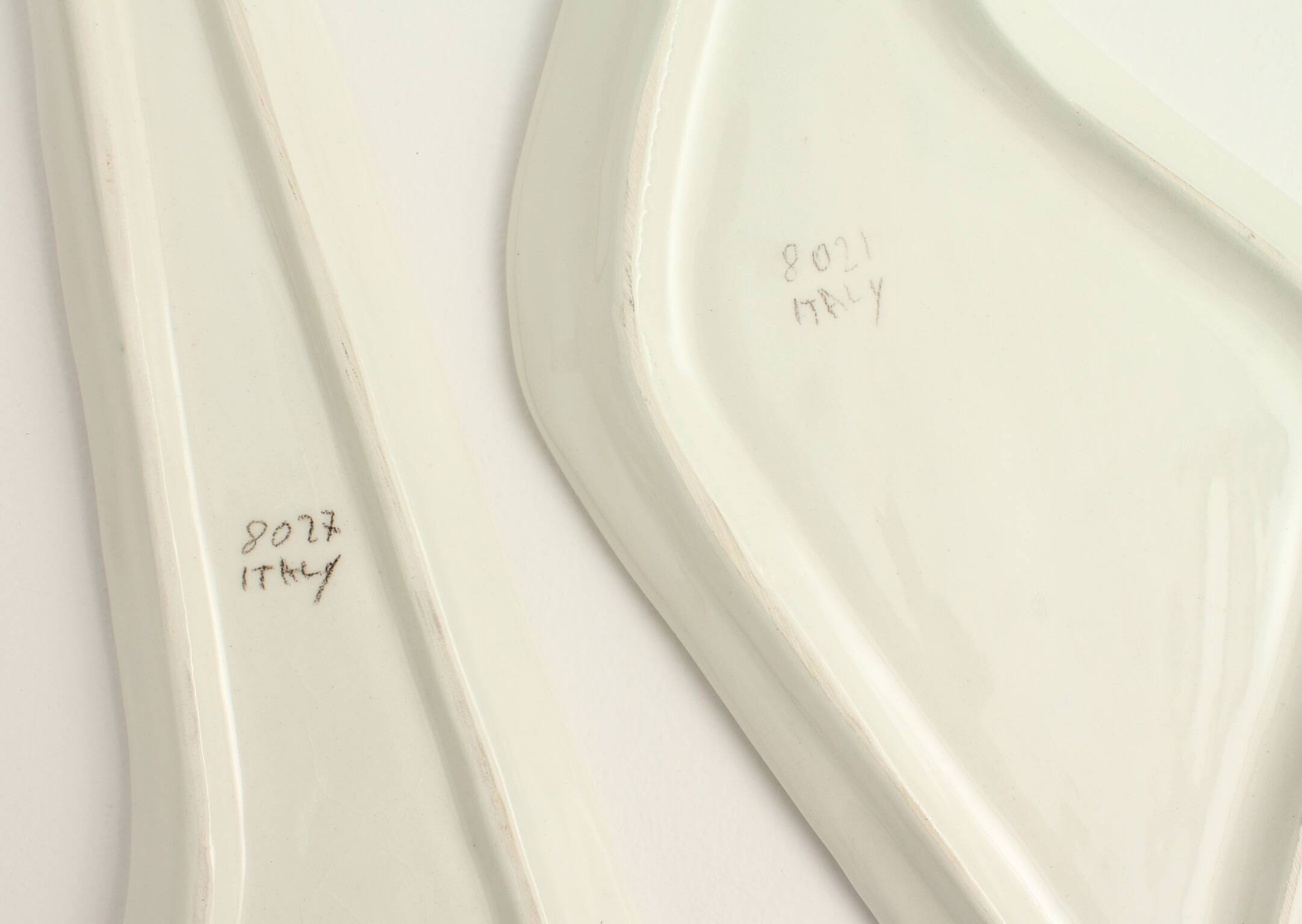 Pair of free-form dishes from Sesto di Fiamma, Italy, 1950s