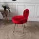 Chaise fourrure rouge vintage