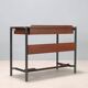 Vintage mahogany veneer hairdresser design Italy 1960s