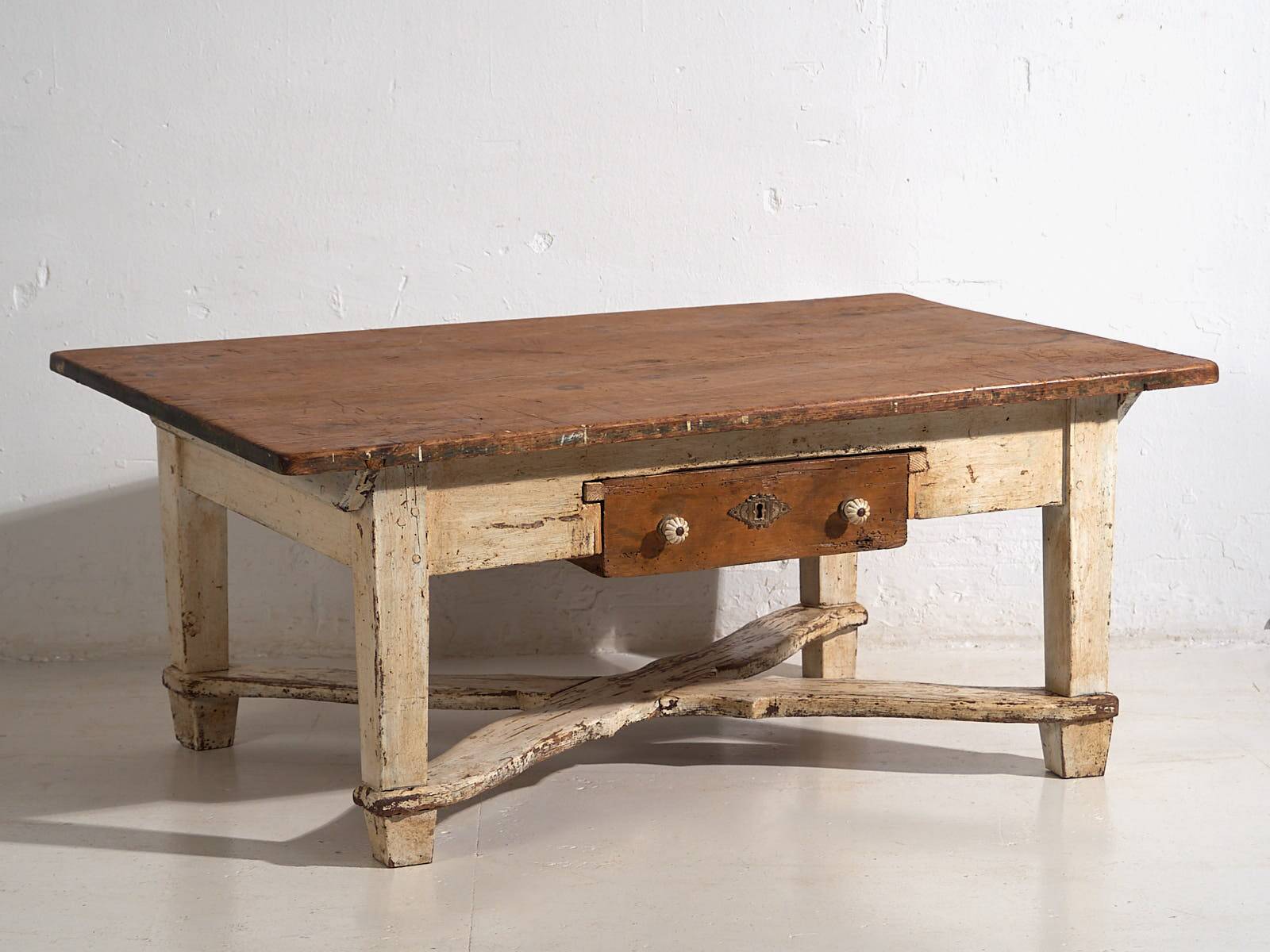 Antique white coffee table (circa 1920)