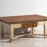 Ancienne table basse blanche (vers 1920)