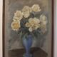 Pastel under glass - Bouquet of yellow roses - signed Artico 1931