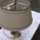 3-branched lampshade lamp sheet gilded bronze pietement