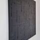 Monochrome black minimalist abstract painting
