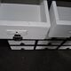 Vintage industrial chest of drawers in black and white pine, 20 drawers, 1950s apothecary style.
