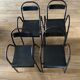 Set of 4 industrial chairs with armrests