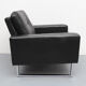 Fauteuil en cuir des années 1970 avec pieds chromés