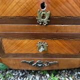 Transitional Louis XV - Louis XVI commode from the 19th century.