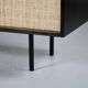 ENFILADE FLORENCE KNOLL MODEL 116 WOOD LEATHER AND RATTAN 1960