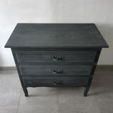 Commode esprit chaulé gris foncé