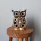 Owl tealight holder ceramic handmade owl candle holder brutalist