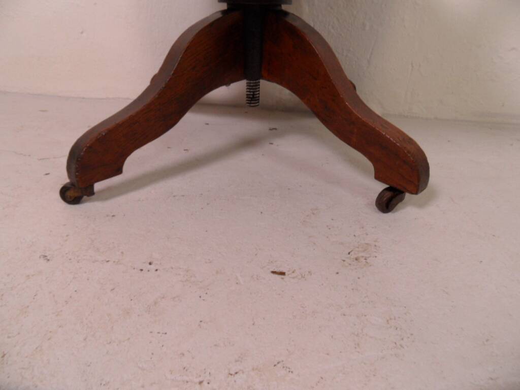 Antique oak office armchair