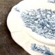 Longchamp round dish in blue iron clay, “Burgundy” service