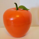 Seau à glace glaçons vintage années 70 pomme orange Somm Paris