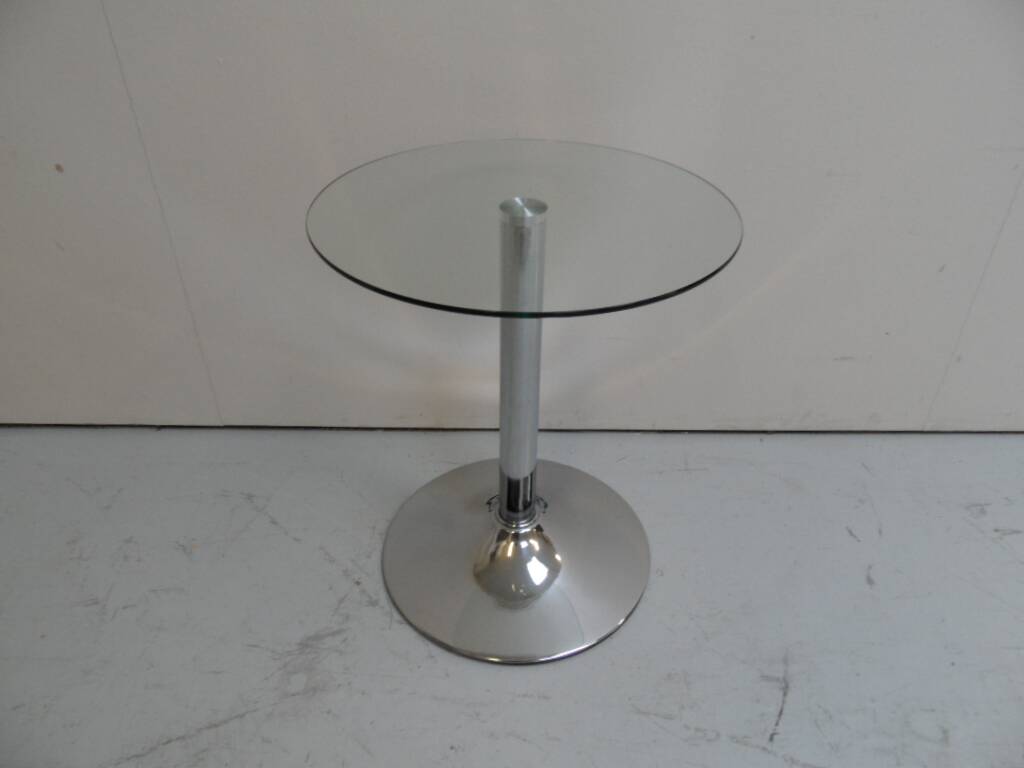 Vintage chrome round sidetable