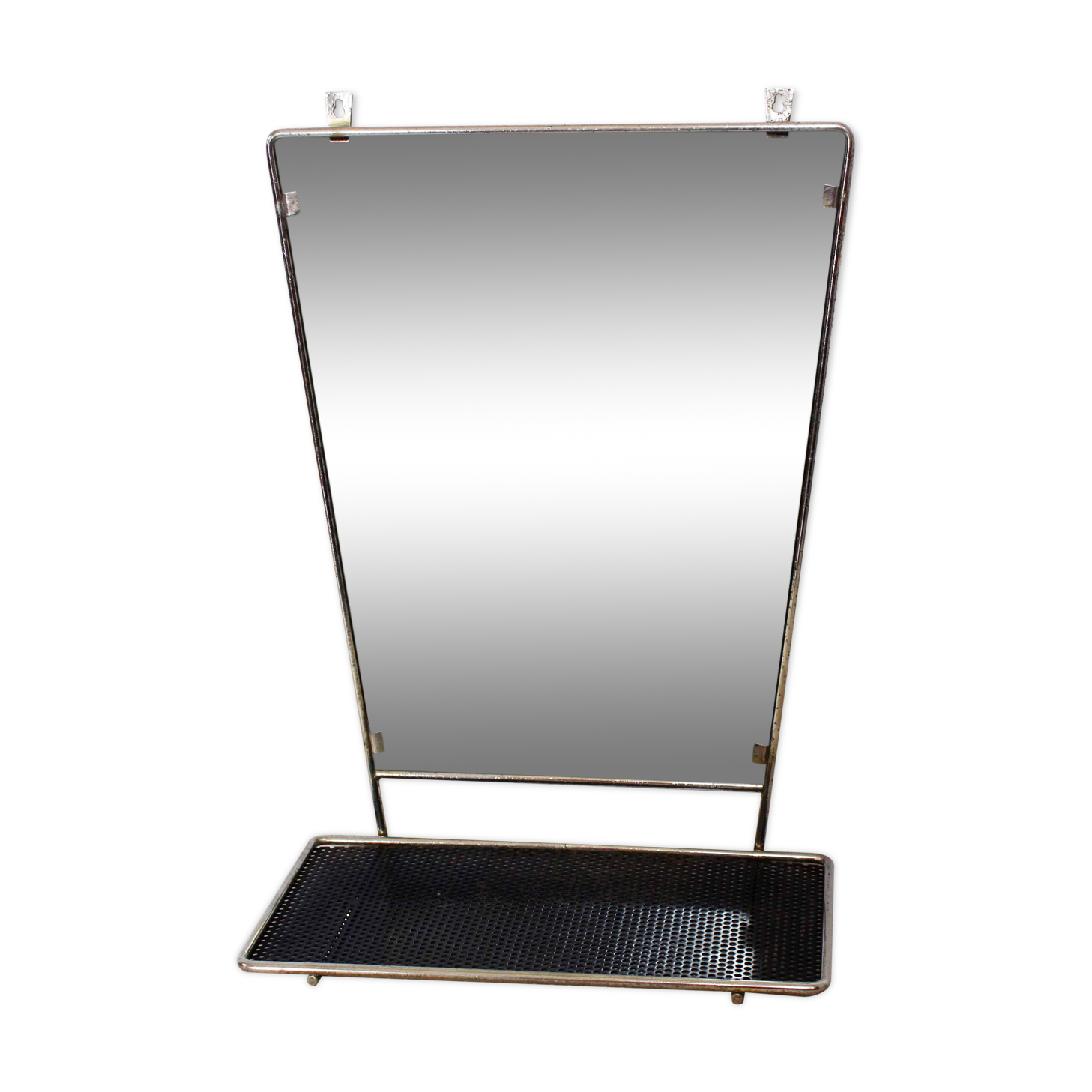 Wall-mounted barber mirror