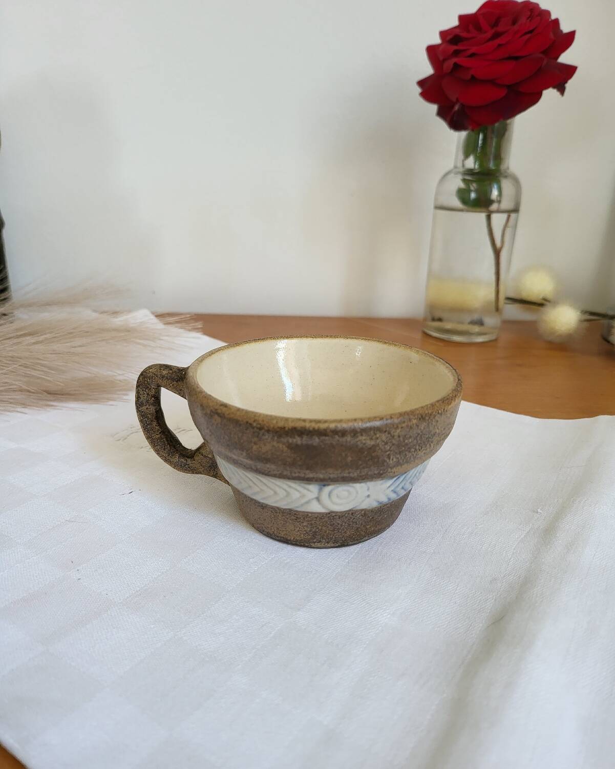 HB Quimper stoneware mug