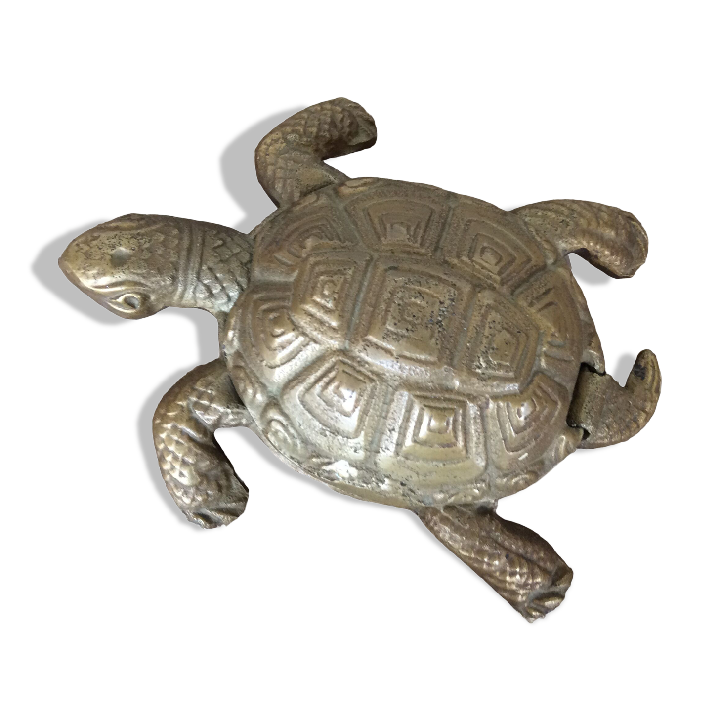 Golden metal turtle