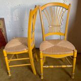 Duo of mulched Provencal chairs