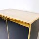 Firm brass lacquered black 1970s travertine