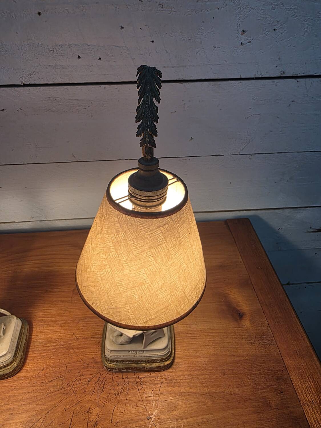 Pair of Louis XVI style bedside lamps, late 19th century