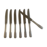 Set of 7 knives from brasserie Vieux Paris Cluny Ravinet Denfert 1960