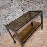 Title: "Chic" Trolley - Brushed Steel & Smoked Glass - Style G