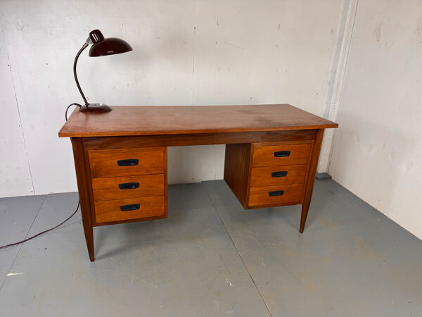 Bureau en teck danois vintage des années 1960